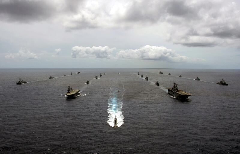 2020年美国环太平洋军演。(图片来源U.S. Indo-Pacific Command)